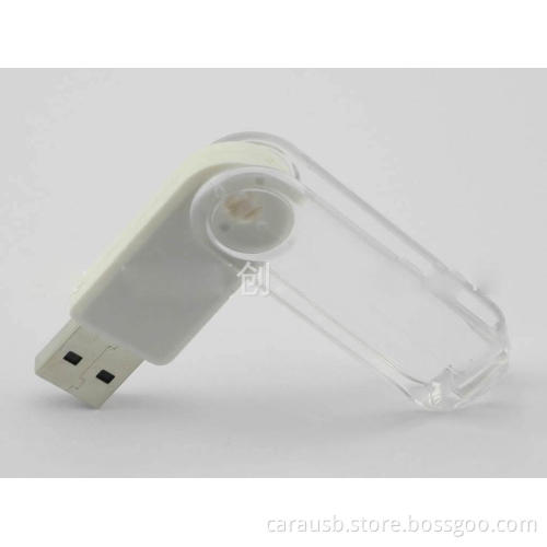 CaraUSB ABS gifts Usb disk rotating clip transparent shell capless design creative USB Specials promotion